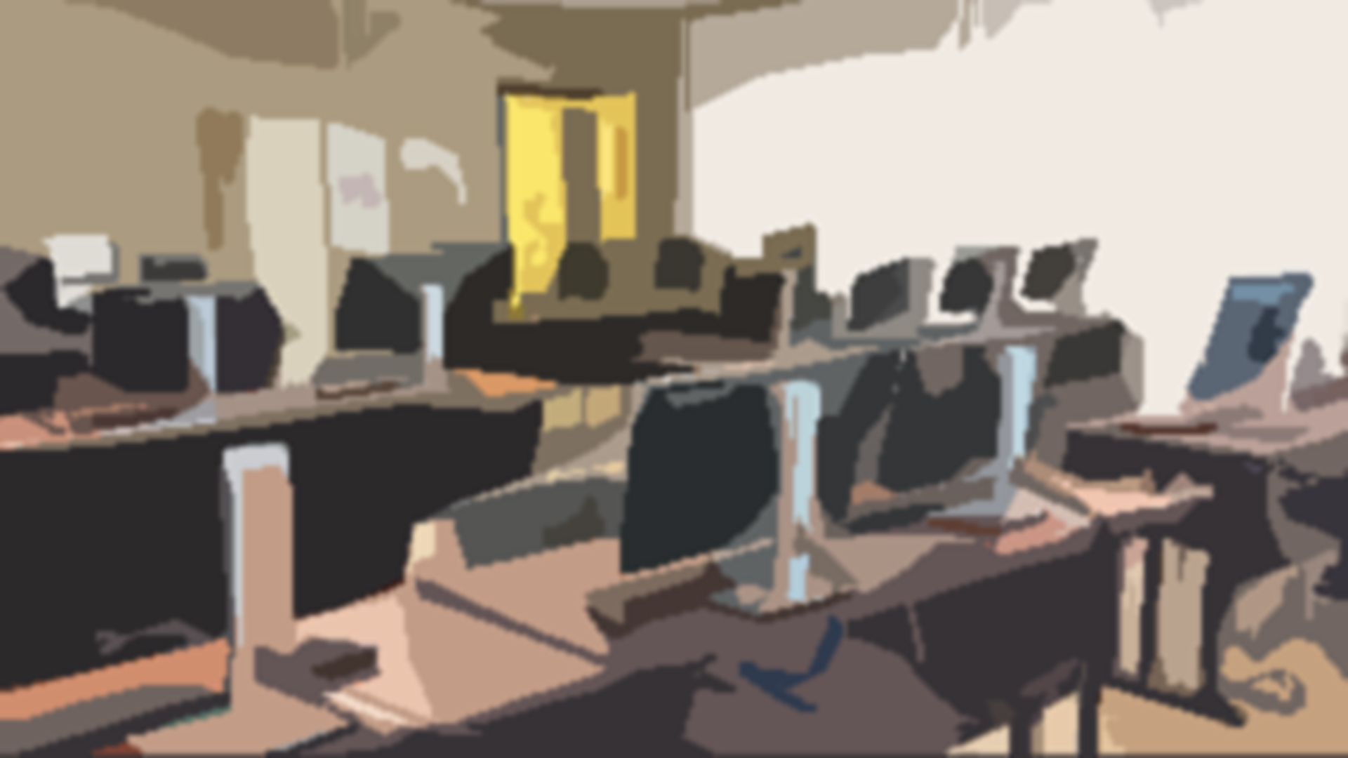 Salle d'ordinateurs au collège Lionel-Groulx