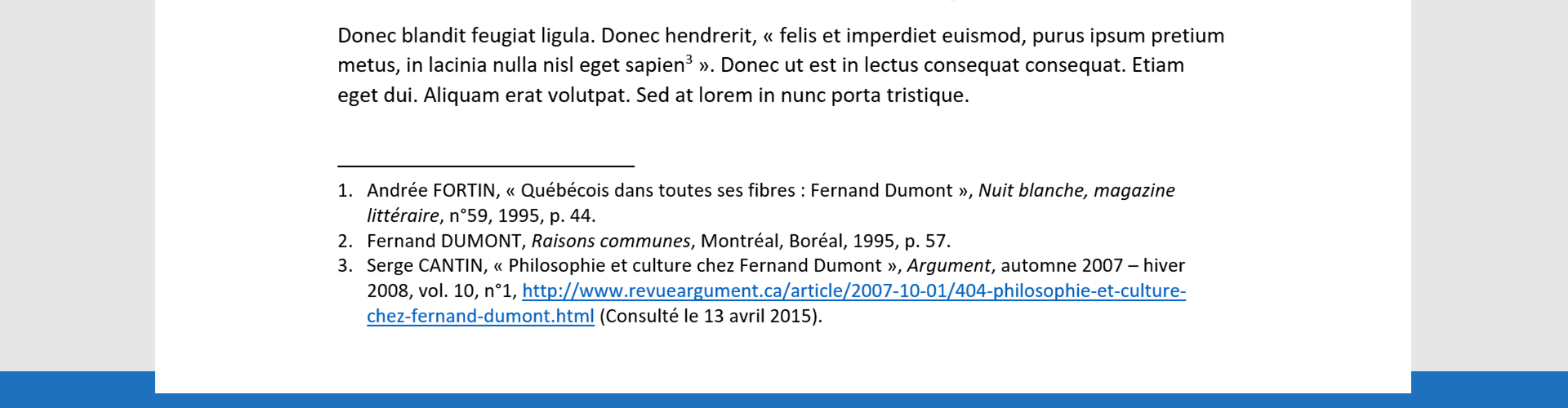 Notes de bas de page