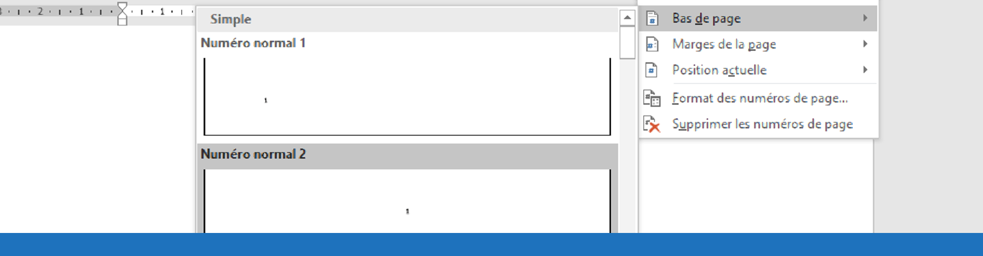 Paginer le rapport